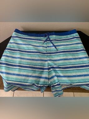 NWOT True Nation 4XL blue and white swim trunks